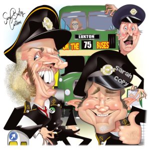On The Buses by Sarah Bailey Cartoons